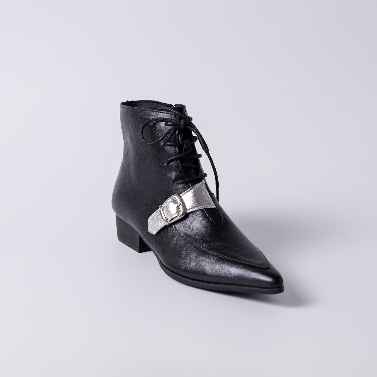 Buckle ankle boots