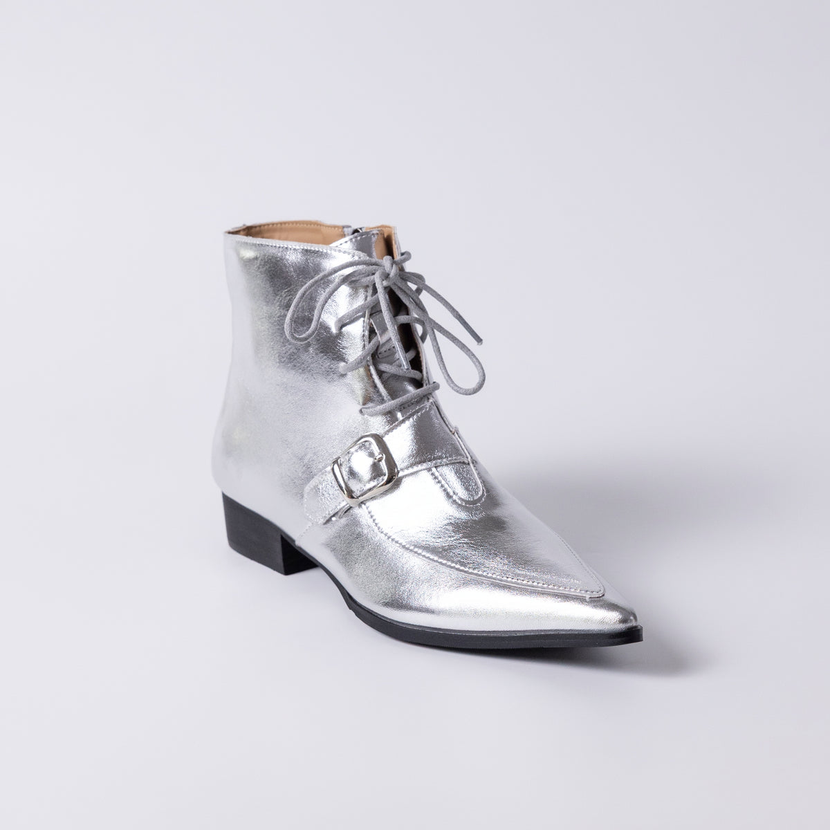 Buckle ankle boots