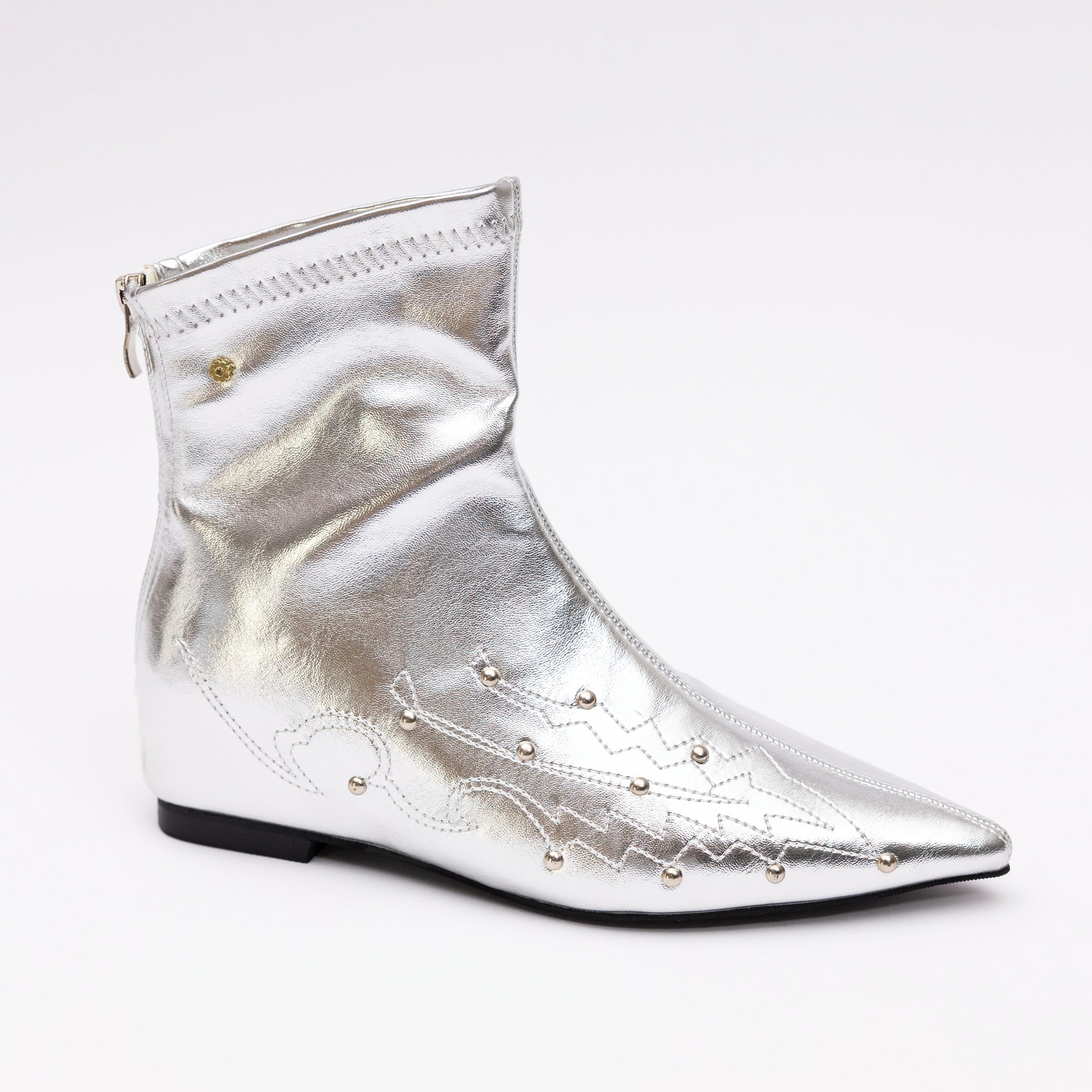 Embroidery ankle boots