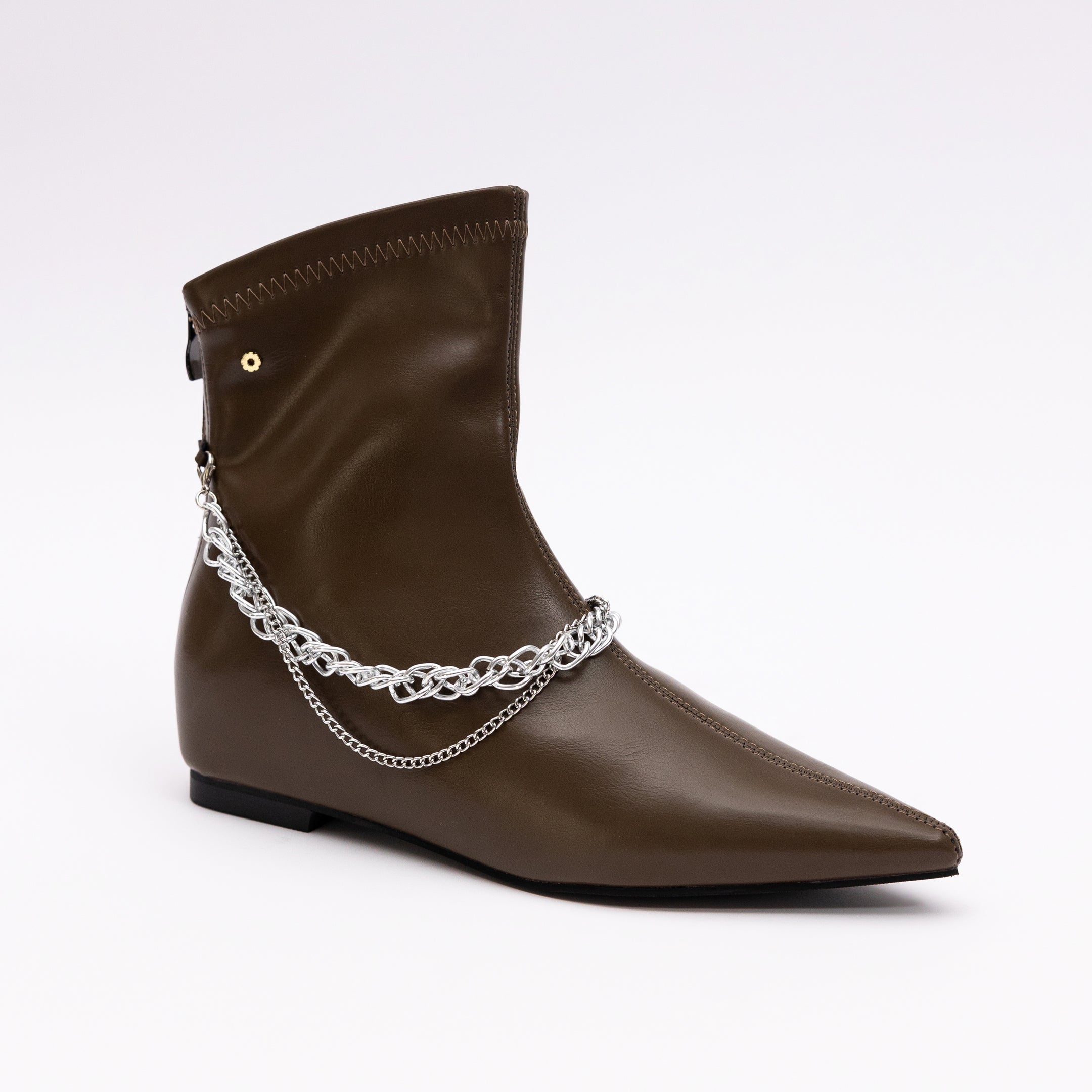 chain ankle boots