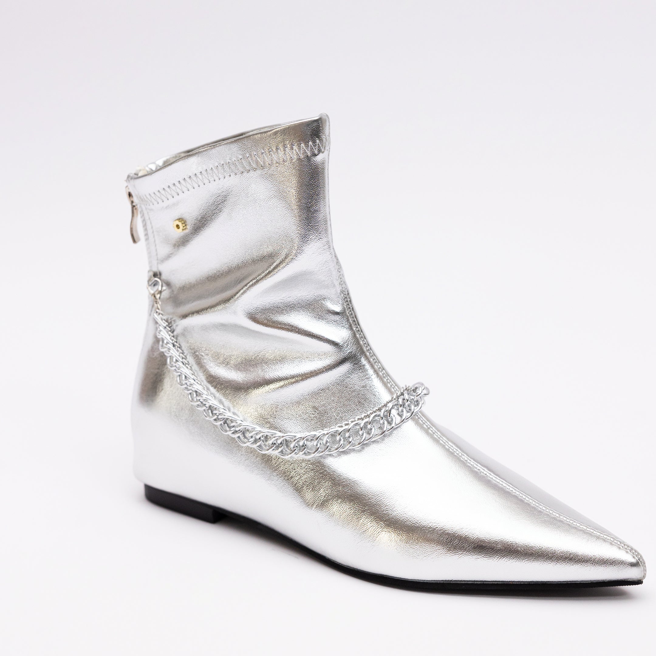 chain ankle boots