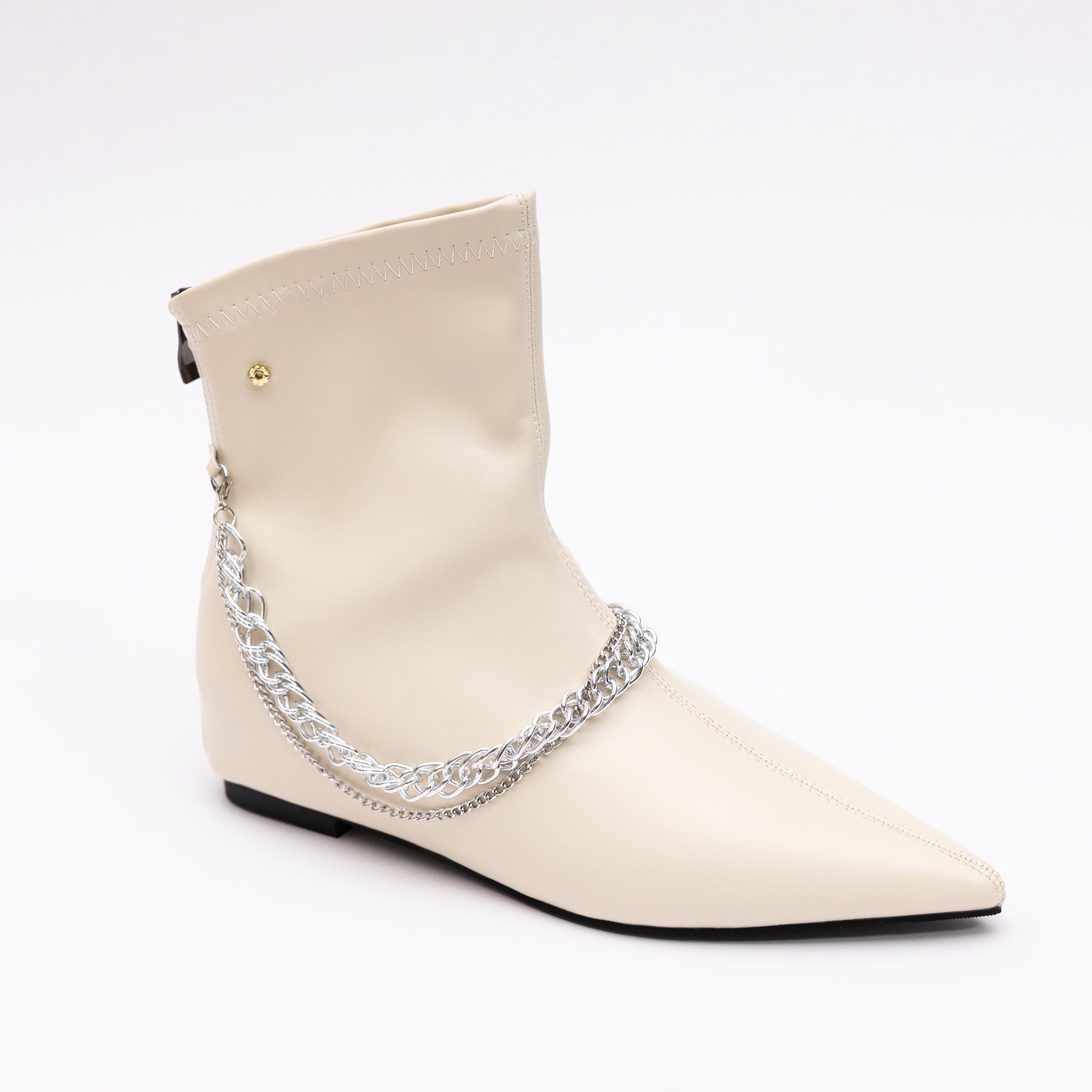 chain ankle boots