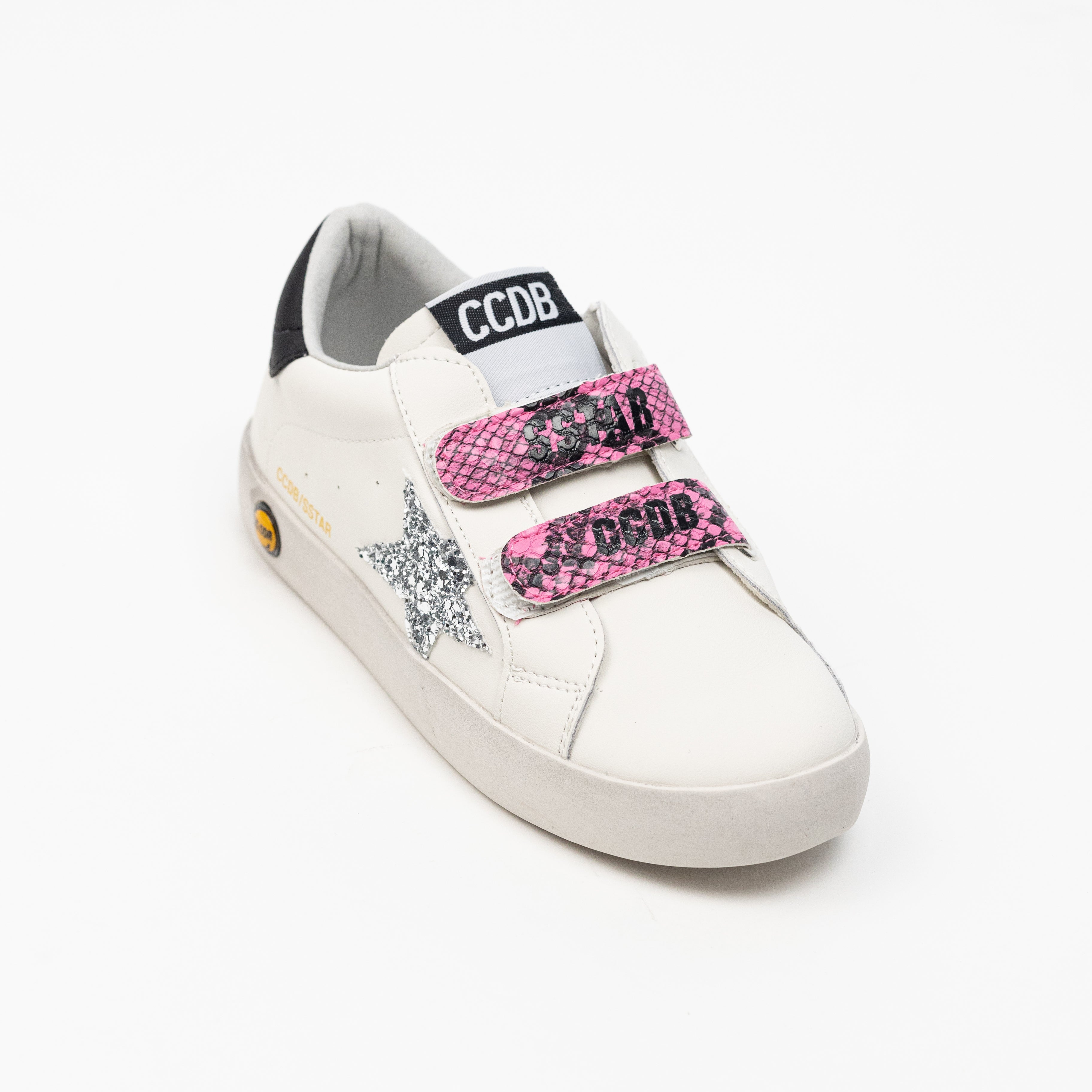 Glitter star Pink Snake sticker