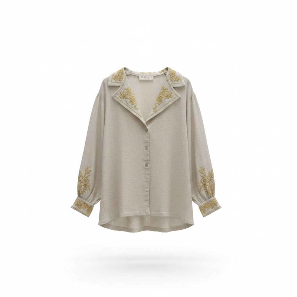 embroidery yellow shirt