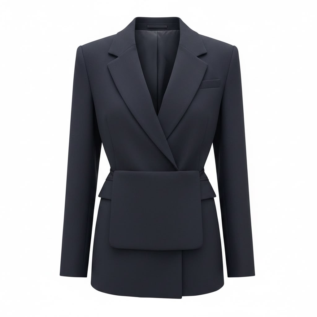 Blazer with belt bag
